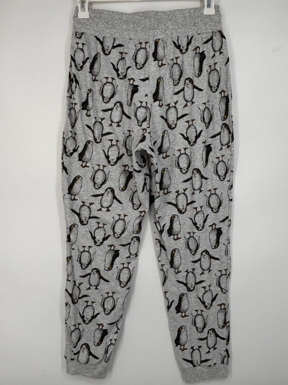 Disney Store Star Wars Womens Medium Lounge Pajama Pants Gray Porg Print Joggers - Picture 7 of 8